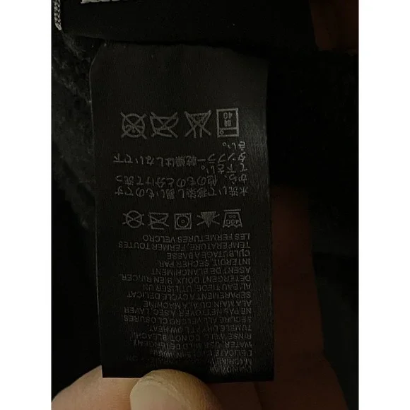 North Face Jacket Women L Black Hooded Denali Fleece Polartec Full Zip Pockets - Picture 8 of 10